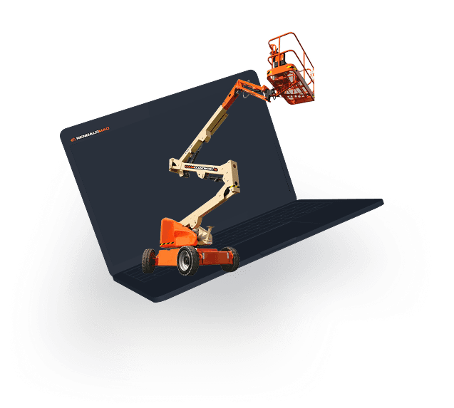 Maquinaria en laptop